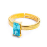 Anello Donna Marlù 31AN0003GAM-S Sparkless in Acciaio Pvd Oro Giallo con Zircone Acquamarina…