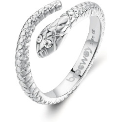 Anello Donna Brosway BHKR005B Con Simbolo Serpente Chakra in Acciaio Silver