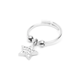 Anello in acciaio Silver 316L 18AN072 Marlù da donna con Stella