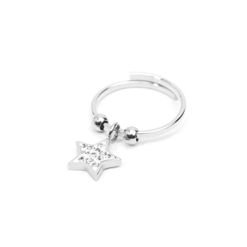 Anello in acciaio Silver 316L 18AN072 Marlù da donna con Stella Anello in acciaio Silver 316L 18AN072 Marlù da donna con Stella