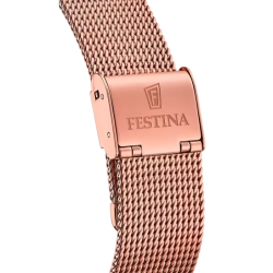 Orologio Solo Tempo Donna Festina Boyfriend F20477/1 in Acciaio Oro Rosa e Rosa