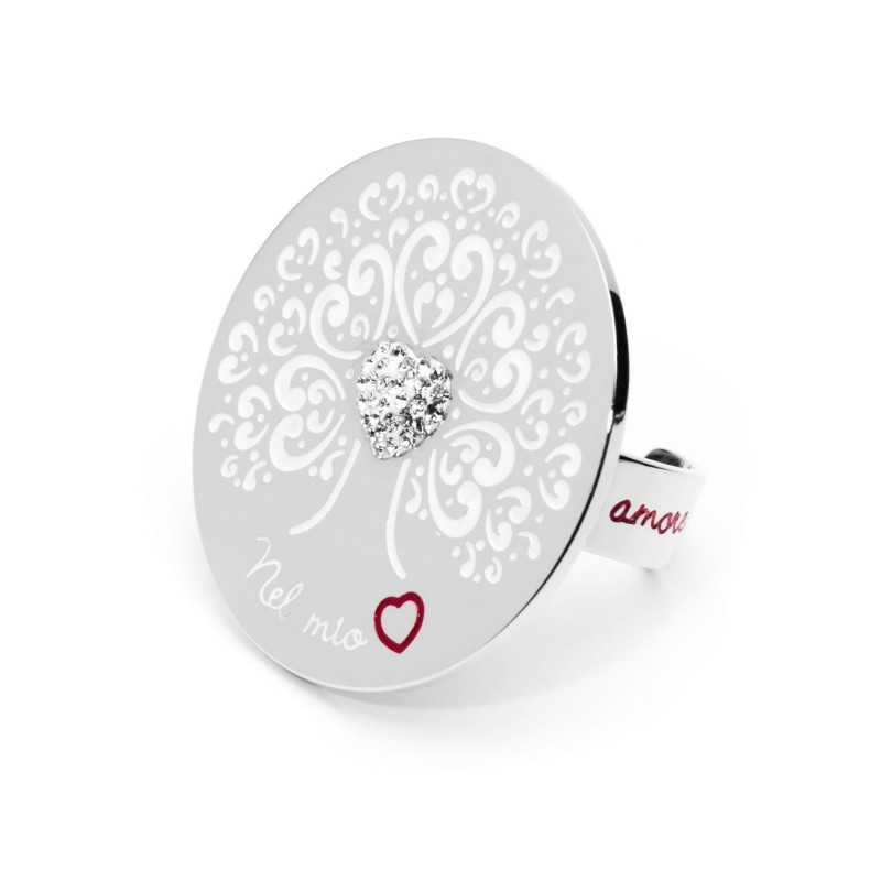 Anello Donna Marlù in acciaio Silver 15AN007-M Albero della Vita Anello Donna Marlù in acciaio Silver 15AN007-M Albero della Vita