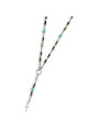 Collana Uomo Y Marlù 1CO0001 in Acciaio Colore Argento, Marrone e Turchese