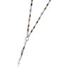 Collana Uomo Y Marlù 1CO0001 in Acciaio Colore Argento, Marrone e Turchese