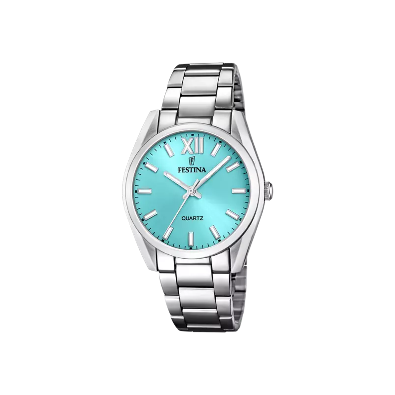 Orologio Solo Tempo Donna Festina Boyfriend F20622/D in Acciaio Silver e Azzurro Orologio Solo Tempo Donna Festina Boyfriend F20622/D in Acciaio Silver e Azzurro