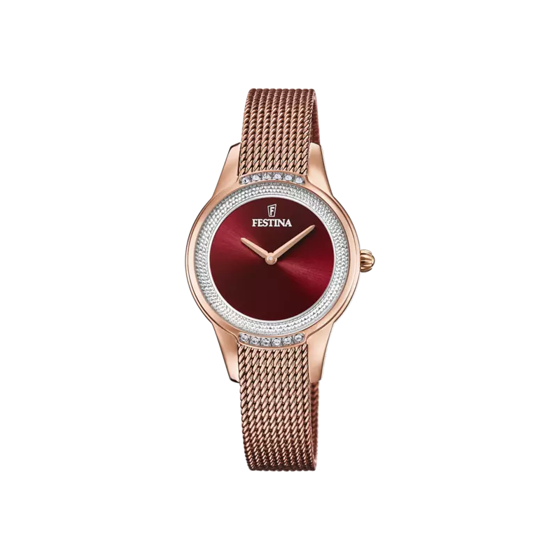 Orologio Solo Tempo Donna Festina Mademoiselle F20496/1 in Acciaio Oro Rosa Orologio Solo Tempo Donna Festina Mademoiselle F20496/1 in Acciaio Oro Rosa