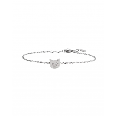 Bracciale Donna Marlù Time To 18BR088 in Acciaio Colore Argento con Gatto