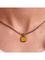 Collana Uomo Brosway Ink BIK128 in Acciaio Pvd Gun Con Pendente