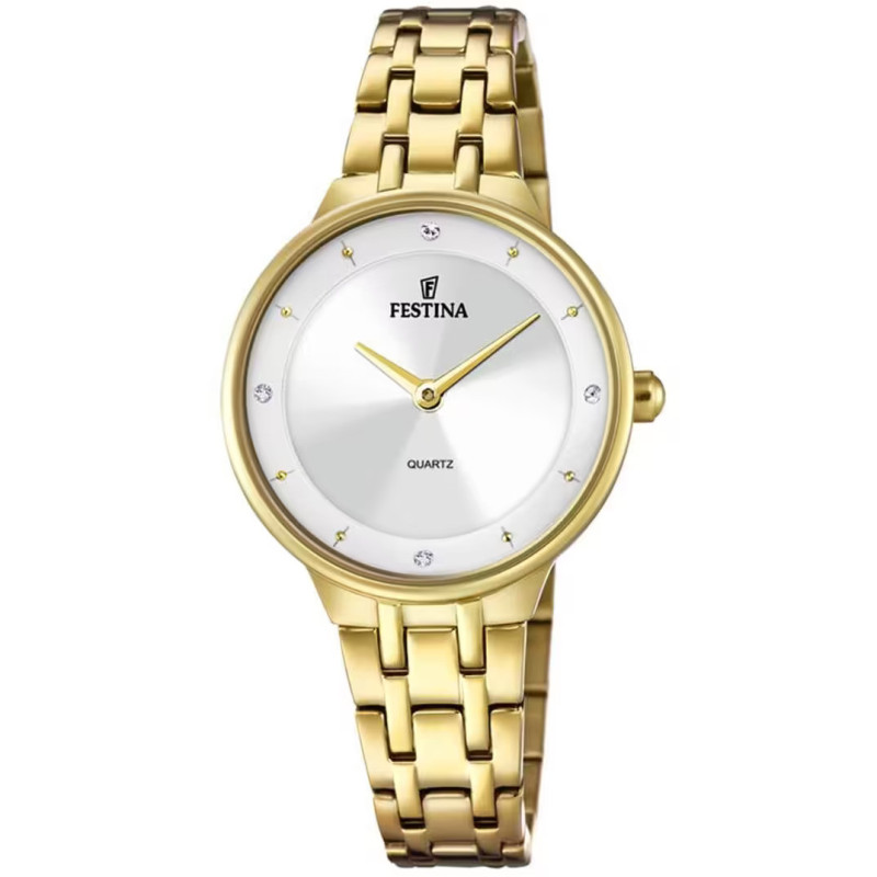 Orologio Solo Tempo Donna Festina Mademoiselle F20601/1 in Acciaio Oro Giallo Orologio Solo Tempo Donna Festina Mademoiselle F20601/1 in Acciaio Oro Giallo
