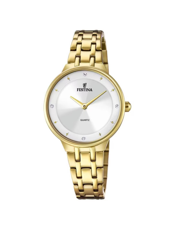 Orologio Solo Tempo Donna Festina Mademoiselle F20601/1 in Acciaio Oro Giallo