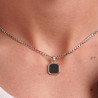 Collana Uomo Brosway Ink BIK126 in Acciaio Pvd Gun Con Pendente Nero