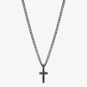 Collana Uomo Brosway Ink BIK20 con Ciondolo Croce in Acciaio Pvd Nero