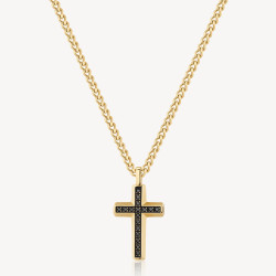 Collana Uomo Brosway Backliner BBC02 in Acciaio con Pendente Croce Colore Oro