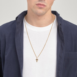 Collana Uomo Brosway Backliner BBC02 in Acciaio con Pendente Croce Colore Oro
