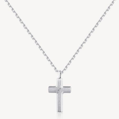 Collana Uomo Brosway Backliner BBC04 in Acciaio con Pendente Croce Colore Silver