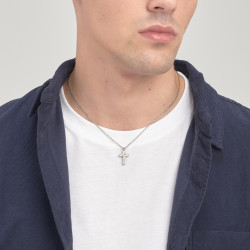 Collana Uomo Brosway Backliner BBC04 in Acciaio con Pendente Croce Colore Silver