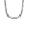 Collana Unisex Marlù 33CO0027 catena cuban con catena snake piatta centrale
