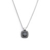 Collana Unisex Marlù 33CN0020-N Acciaio Silver con onice nera quadrata