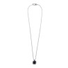 Collana Unisex Marlù 33CN0020-N Acciaio Silver con onice nera quadrata