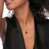 Collana Unisex Marlù 33CN0020-N Acciaio Silver con onice nera quadrata