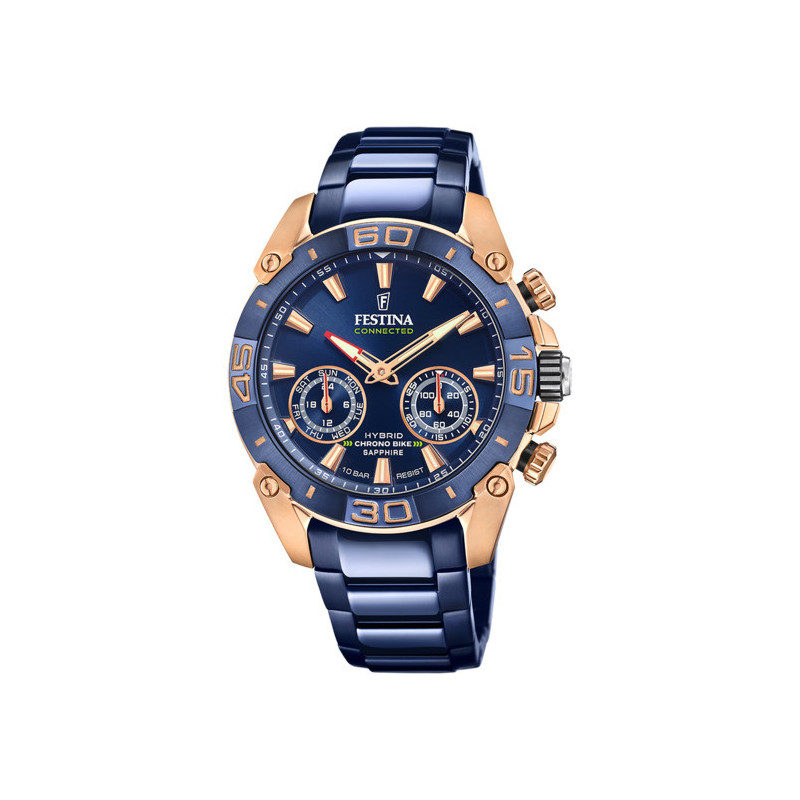 Orologio Uomo Festina Connected F20549/1 in Acciaio Blu Vetro Zaffiro 45mm Orologio Uomo Festina Connected F20549/1 in Acciaio Blu Vetro Zaffiro 45mm