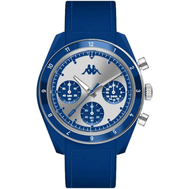Orologio Cronografo Unisex Kappa Rush Ceramica KW-090 Cinturino in Silicone Blu Orologio Cronografo Unisex Kappa Rush Ceramica KW-090 Cinturino in Silicone Blu