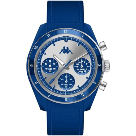 Orologio Cronografo Unisex Kappa Rush Ceramica KW-090 Cinturino in Silicone Blu