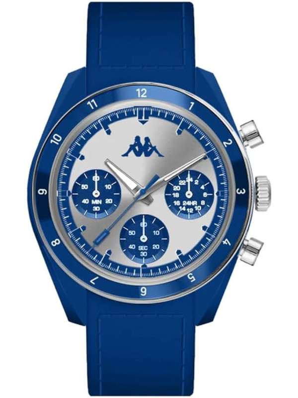 Orologio Cronografo Unisex Kappa Rush Ceramica KW-090 Cinturino in Silicone Blu