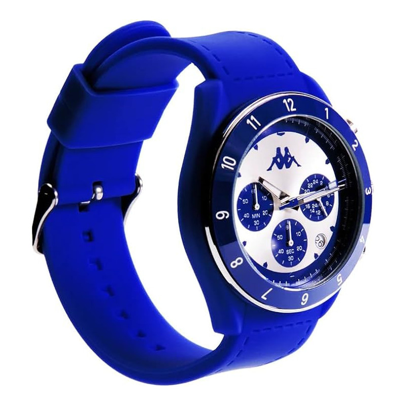 Orologio Cronografo Unisex Kappa Rush Ceramica KW-090 Cinturino in Silicone Blu