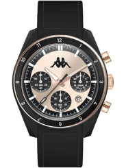 Orologio Cronografo Unisex Kappa Rush Ceramica KW-074 Cinturino in Silicone Nero
