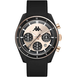 Orologio Cronografo Unisex Kappa Rush Ceramica KW-074 Cinturino in Silicone Nero