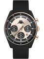Orologio Cronografo Unisex Kappa Rush Ceramica KW-074 Cinturino in Silicone Nero