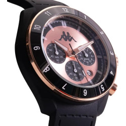 Orologio Cronografo Unisex Kappa Rush Ceramica KW-074 Cinturino in Silicone Nero