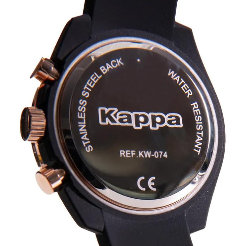 Orologio Cronografo Unisex Kappa Rush Ceramica KW-074 Cinturino in Silicone Nero