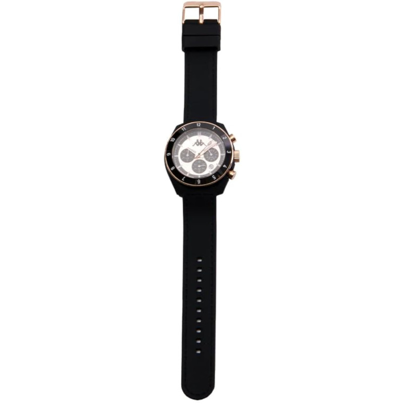 Orologio Cronografo Unisex Kappa Rush Ceramica KW-074 Cinturino in Silicone Nero