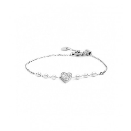 Bracciale Donna Marlù Nel Mio Cuore 15BR067-W Cuore con Cristalli Bianchi