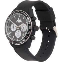 Orologio Cronografo Unisex Kappa KW-036 Cinturino in Silicone Nero Cassa 45mm