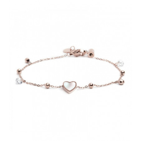 Bracciale Donna Marlù Nel Mio Cuore 15BR069R-W Colore Oro Rosa con Cuore