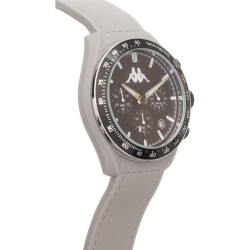 Orologio Cronografo Unisex Kappa KW-037 Cinturino in Silicone Beige Cassa 45mm