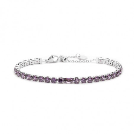 Bracciale Donna Maralù Tennis 31BR0007-P Sparkles Colorful in Acciaio Viola