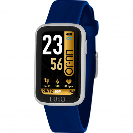 Orologio Smartwatch Donna LiuJo Fit SWLJ040 Cinturino in Silicone Blu Touch