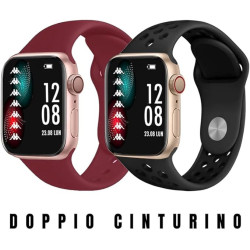 Orologio Smartwatch Uomo Kappa Prime KW-P008 Due Cinturini in Silicone Bordeaux e Nero
