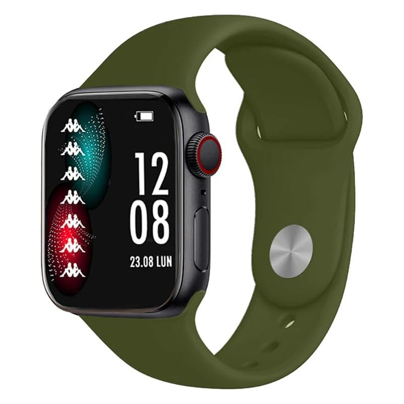 Orologio Smartwatch Uomo Kappa Prime KW-P006 Due Cinturini in Silicone Verde Orologio Smartwatch Uomo Kappa Prime KW-P006 Due Cinturini in Silicone Verde