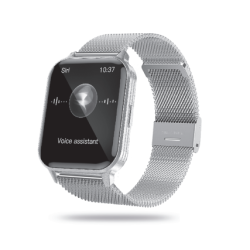 Orologio Smartwatch Unisex Paul Edward PE019H Cinturino in Acciaio Maglia Mialano Silver