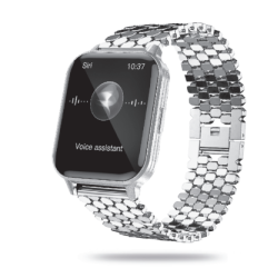 Orologio Smartwatch Unisex Paul Edward PE019L Cinturino in Acciaio Maglia Silver