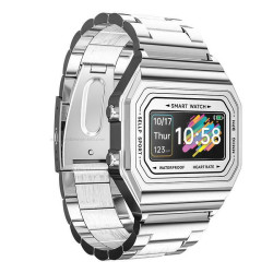 Orologio Smartwatch Unisex Paul Edward PE008B Vintage in Acciaio Colore Argento