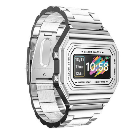 Orologio Smartwatch Unisex Paul Edward PE008B Vintage in Acciaio
