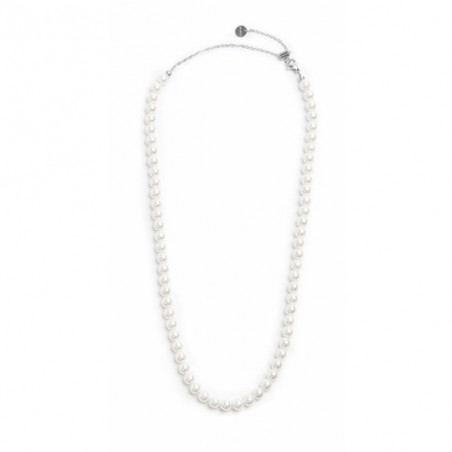 Collana Donna Marlù 30CN0005-W in Acciaio con Perle Bianche