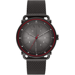 MEN'S WATCH SOLO TIME THREE SPHERES STEEL BLACK ARMANI AX2902