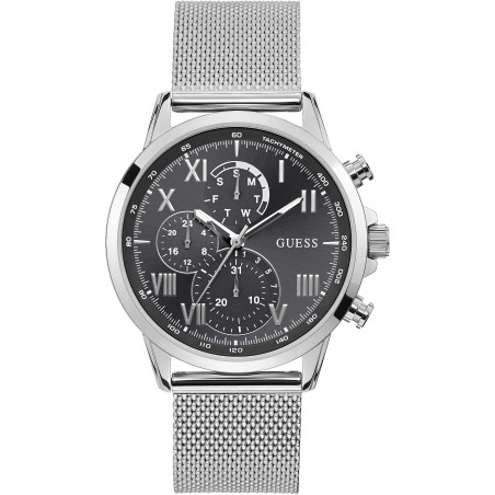 Orologio Cronografo Uomo Guess W1310G1 in Acciaio Lucido Bracciale Maglia Milano